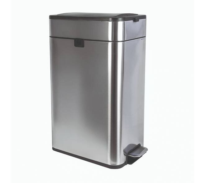 Pedaalemmer MAUL Wing 40 liter met vlinderdeksel rvs