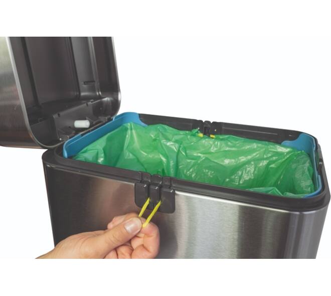 Pedaalemmer MAUL Wing 40 liter met vlinderdeksel rvs