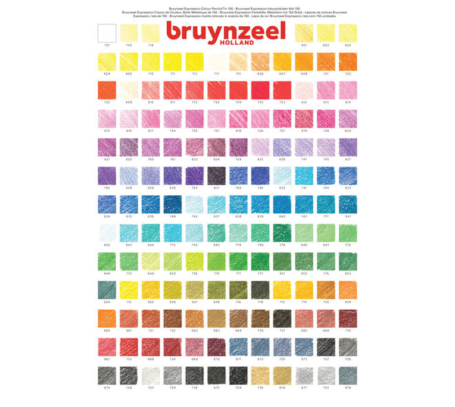Kleurpotloden Bruynzeel Expression assorti blik à 150 stuks