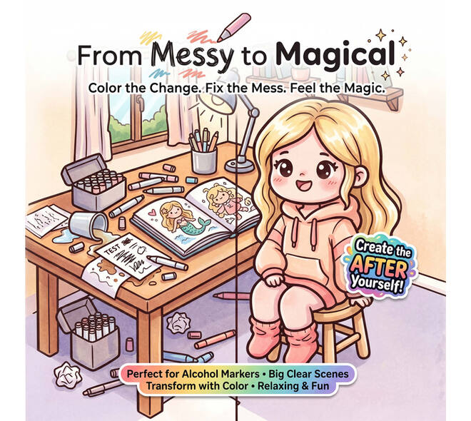 Kleurboek Cute Cozy From Messy to Magical