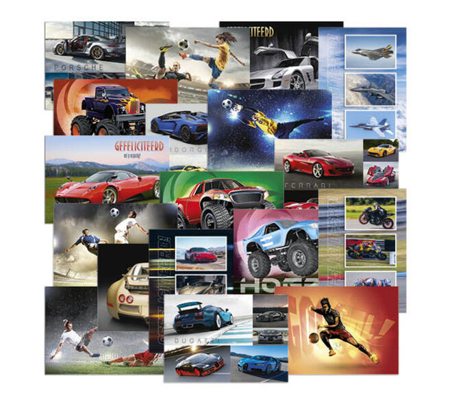Beloningsposter-kaart De Stulp  thema voertuigen en sport  A4 assorti