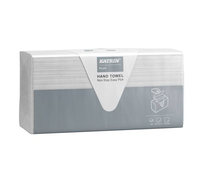 Handdoek Katrin Plus easy pick z-vouw 2-laags 203x255mm 21x135vel wit 92932