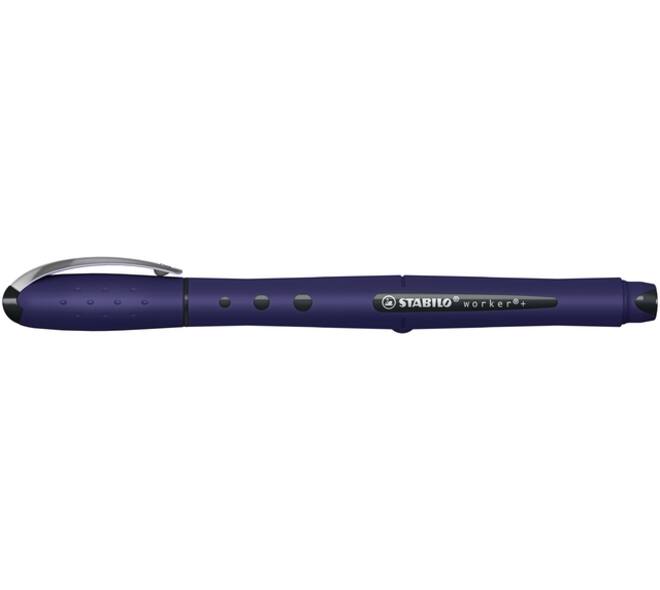 Rollerpen STABILO worker+ Wildflower medium Pruisisch blauw