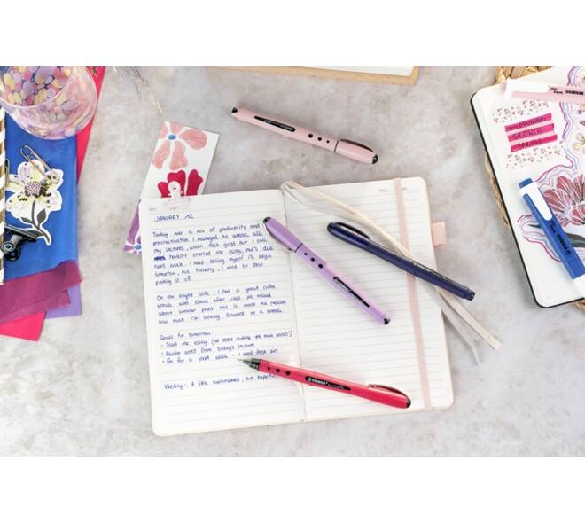 Rollerpen STABILO worker+ Wildflower medium Pruisisch blauw