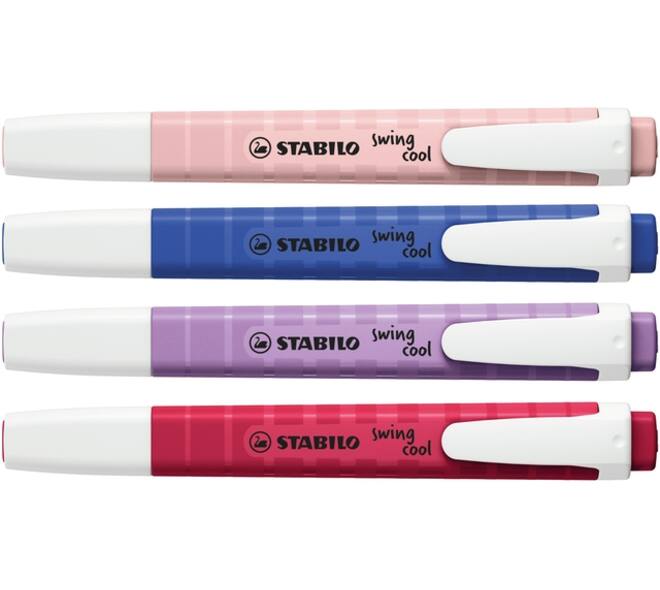 Markeerstift STABILO Swing cool Wldflower assorti 4 stuks