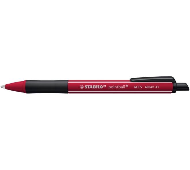 Balpen STABILO pointball Wildflower medium bordeaux