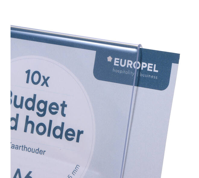 Kaarthouder Europel Budget L-standaard A6 liggend 10 stuks