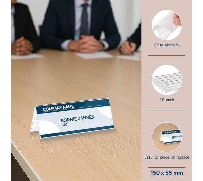 Tafelnaambord Europel A6 gevouwen 10 stuks