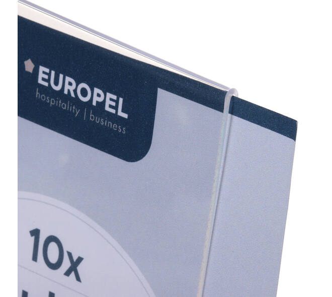 Kaarthouder Europel Budget L-standaard A6 staand 10 stuks