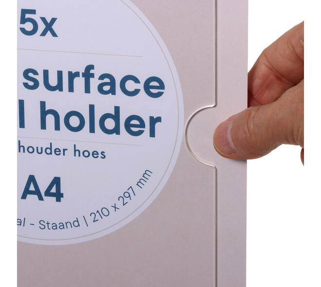 Posterhouder Europel zelfklevend A4 staand 5 stuks