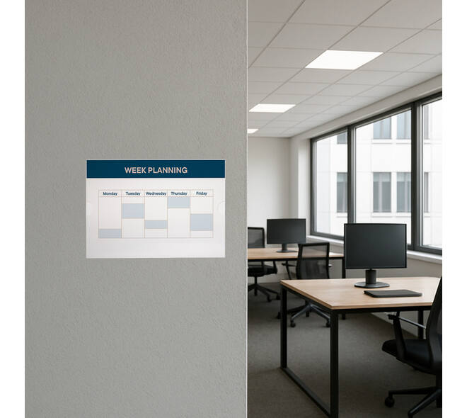 Posterhouder Europel zelfklevend A4 liggend 5 stuks