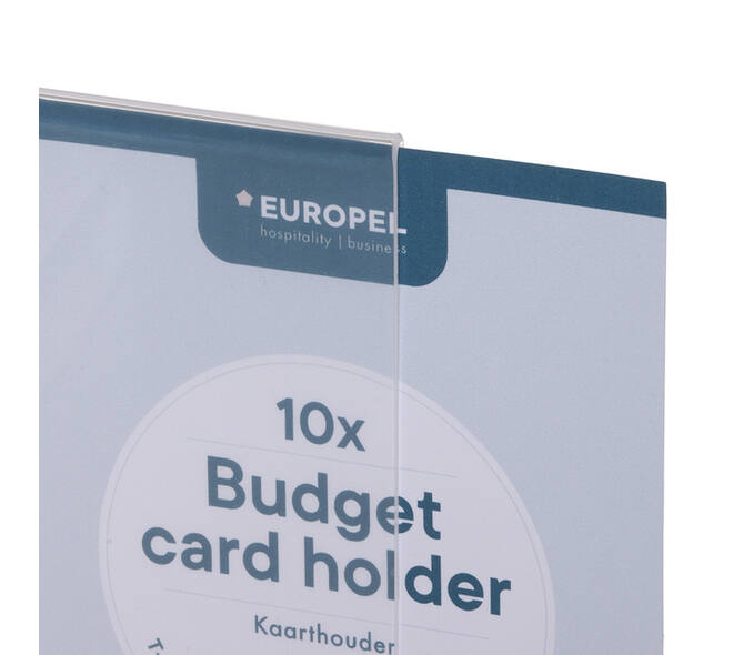 Kaarthouder Europel Budget T-standaard A6 staand 10 stuks