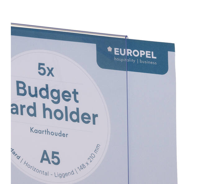 Kaarthouder Europel Budget T-standaard A5 liggend 5 stuks
