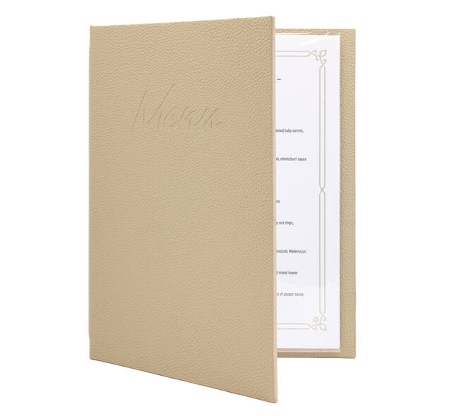 Menukaart Securit Signature A4 zand