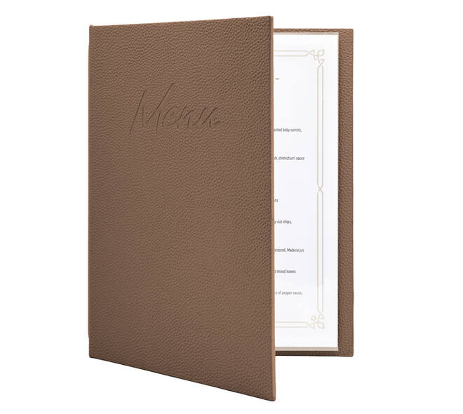 Menukaart Securit Signature A4 bruin