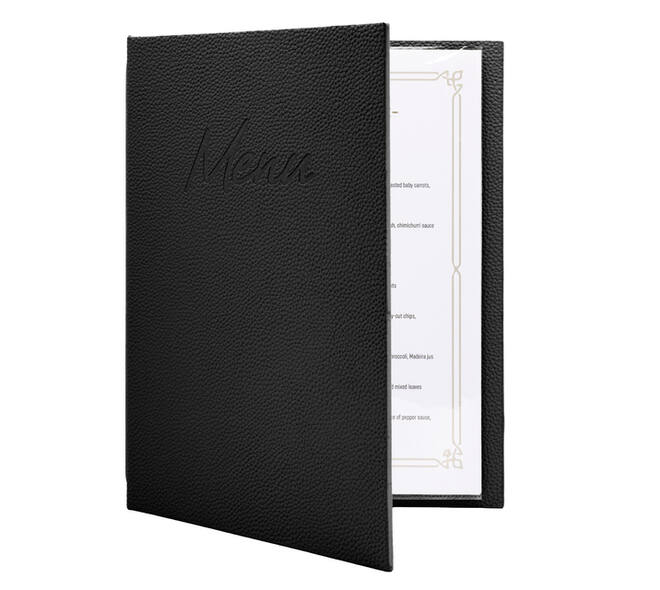 Menukaart Securit Signature A4 zwart