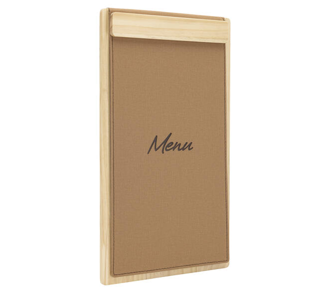 Menukaart Securit Signature klembord A45 licht hout bruin