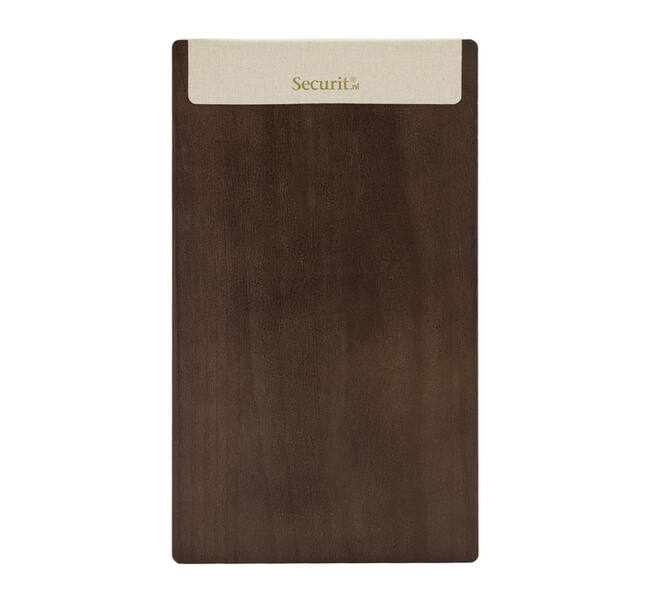 Menukaart Securit Signature klembord A45 donker hout grijs