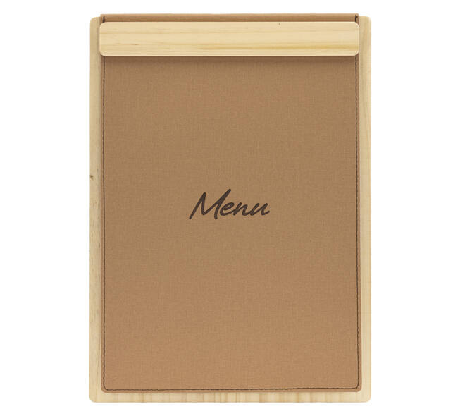 Menukaart Securit Signature klembord A4 licht hout bruin