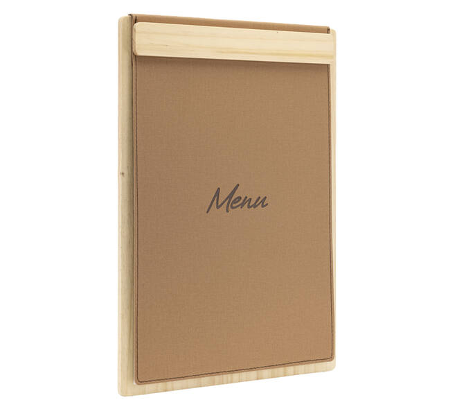 Menukaart Securit Signature klembord A4 licht hout bruin