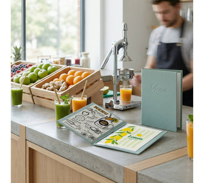 Menukaart Securit Signature A5 groen