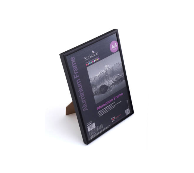 Fotolijst Seco A4 zwartkleurig geborsteld aluminium