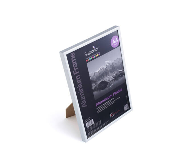 Fotolijst Seco A4 zilverkleurig geborsteld aluminium