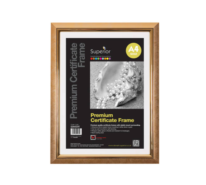 Fotolijst Seco A4 goud plexiglas