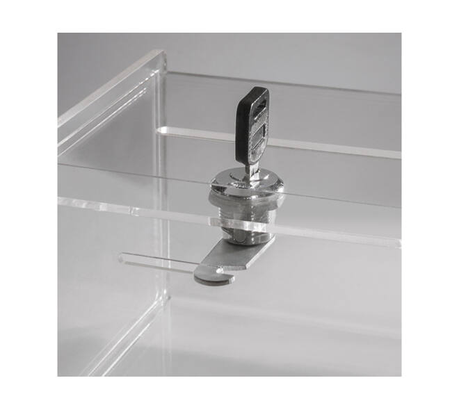 Actiebox Sigel transparant met slot 15x22x15cm + insteek