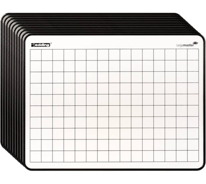 Wisbord Legamaster gelakt staal geruit + blanco