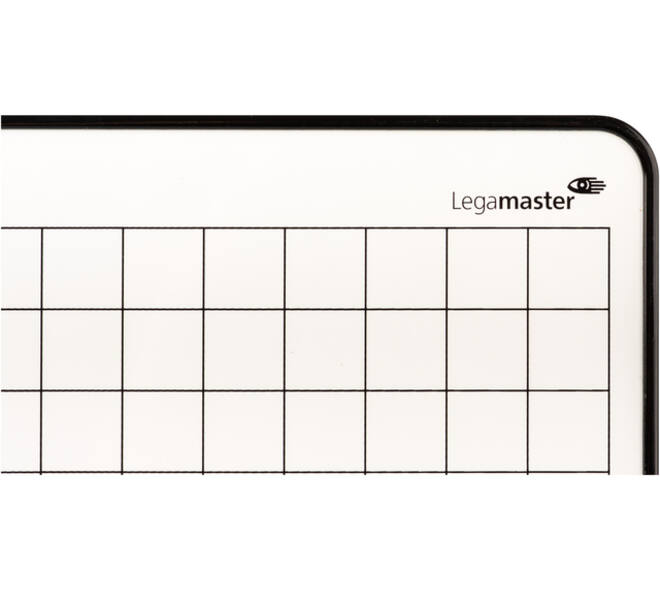 Wisbord Legamaster gelakt staal geruit + blanco