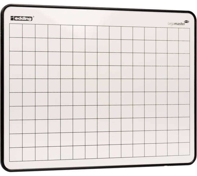 Wisbord Legamaster gelakt staal geruit + blanco