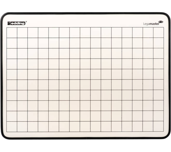 Wisbord Legamaster emaille staal geruit + blanco