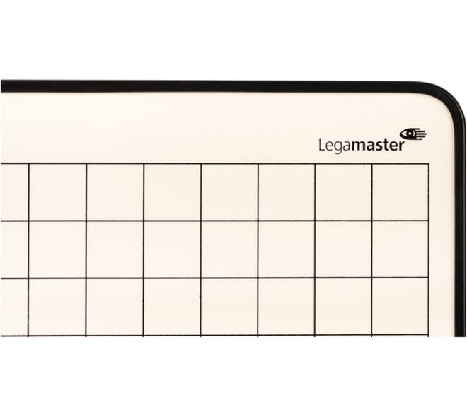 Wisbord Legamaster emaille staal geruit + blanco