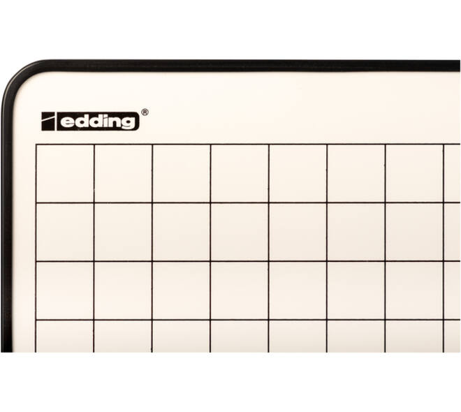 Wisbord Legamaster emaille staal geruit + blanco