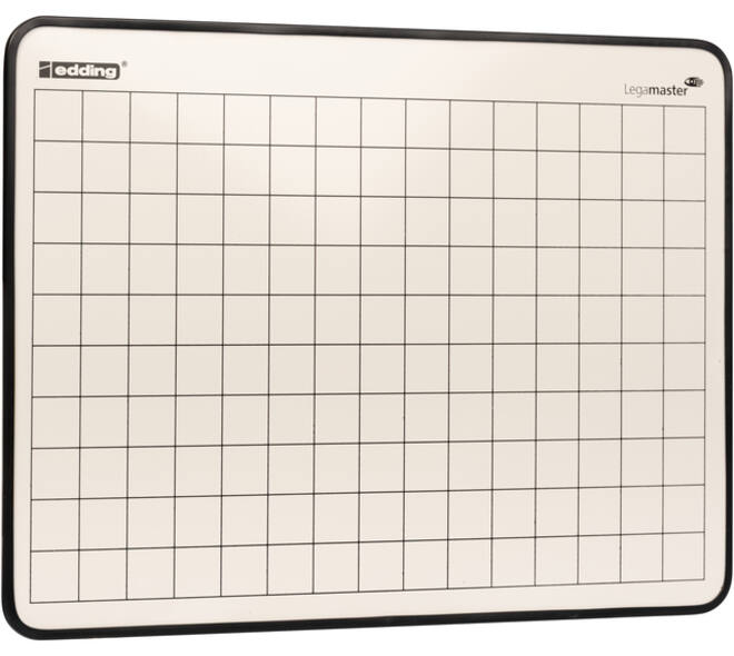 Wisbord Legamaster emaille staal geruit + blanco