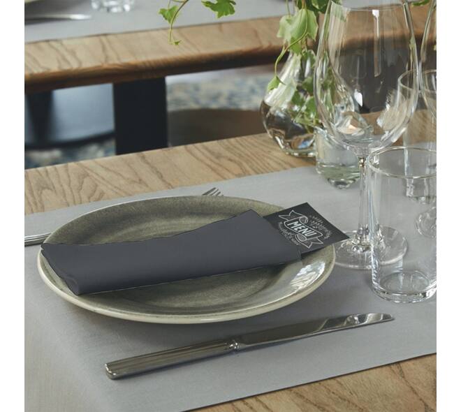 Dinerservet Tork Linstyle Premium 1/8 vouw 1-laags 390x390mm 50 vel zwart 478196