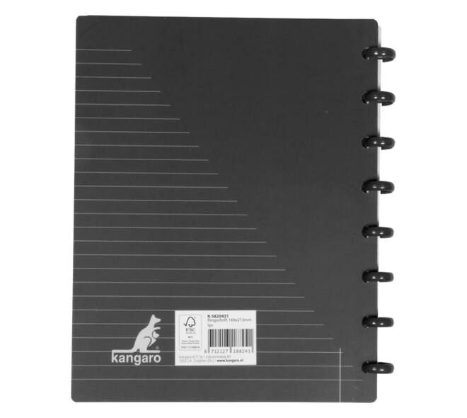Schrift Kangaro 169x213mm lijn 144pag 90g ass 3 kleur krimp 12st