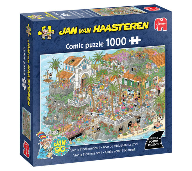 Puzzel Jan van Haasteren Leve de Middellandse Zee 1000st
