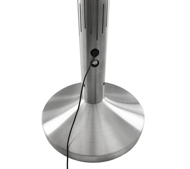 Afzetpaal Securit Nova RVS met rolband en RGB-verlichting 100cm zilver