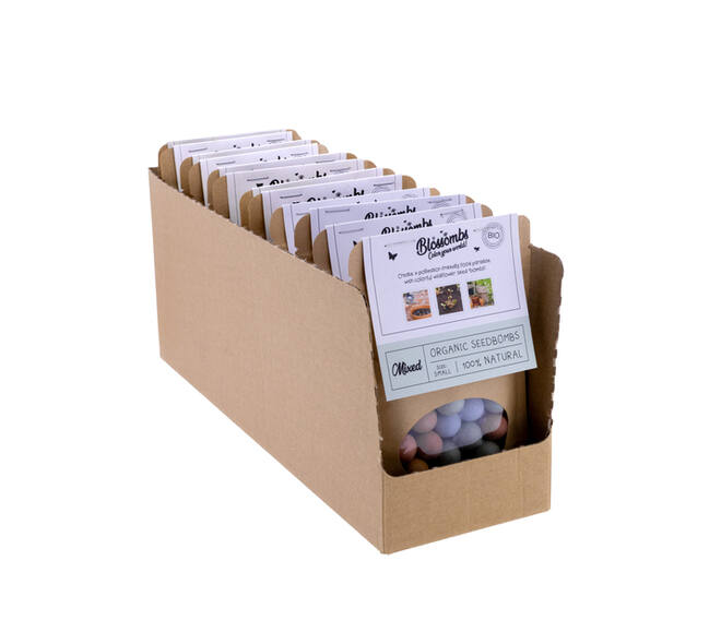 Gitfbag Blossombs mix 12 zak à 25 zaadbommetjes