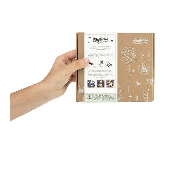 Giftbox Blossombs wilde bloemzaden box à 9 zaadbommetjes