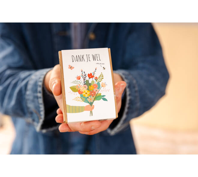 Giftbox Blossombs Dank je wel minibox à 4 zaadbommetjes