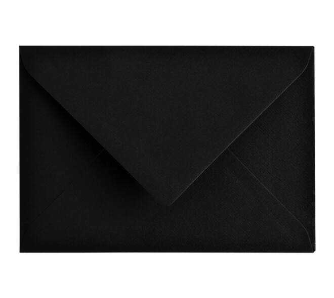 Envelop Papicolor C6 114x162mm ravenzwart pak à 6 stuks