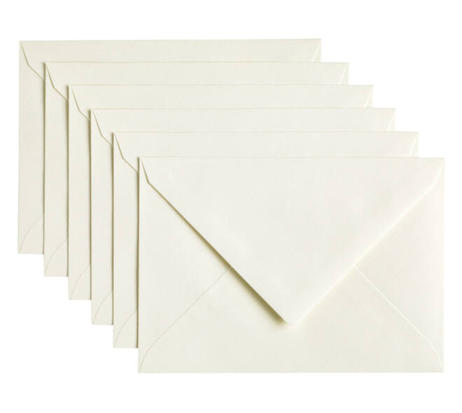 Envelop Papicolor C6 114x162mm anjerwit pak à 6 stuks