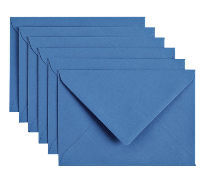 Envelop Papicolor C6 114x162mm donkerblauw pak à 6 stuks