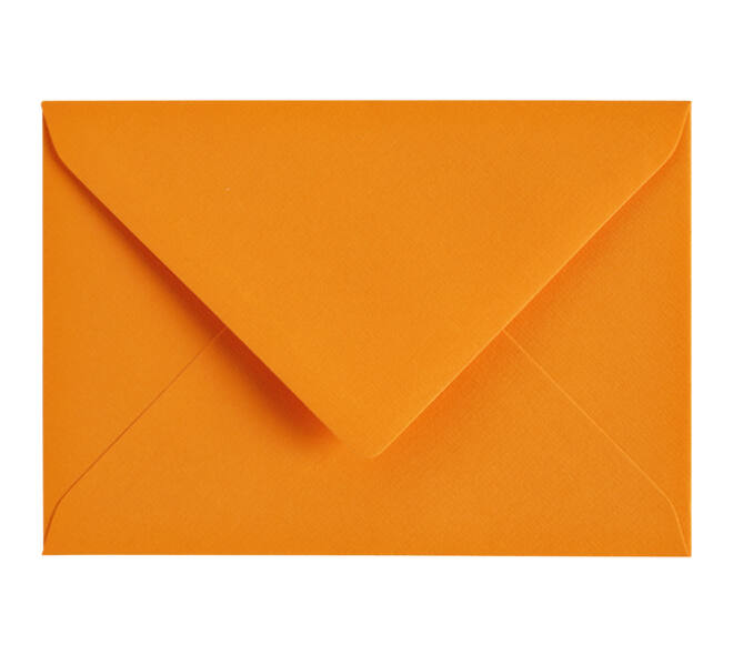 Envelop Papicolor C6 114x162mm oranje pak à 6 stuks