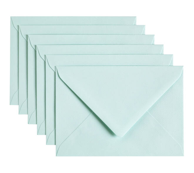 Envelop Papicolor C6 114x162mm zeegroen pak à 6 stuks