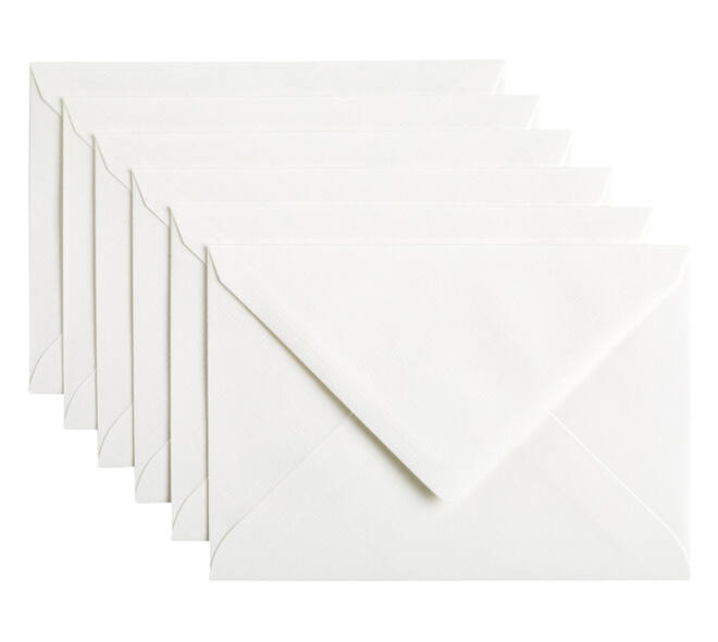 Envelop Papicolor C6 114x162mm hagelwit pak à 6 stuks