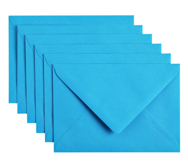 Envelop Papicolor C6 114x162mm hemelsblauw pak à 6 stuks